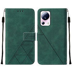 Custodia Portafoglio In Pelle Cover con Supporto YB2 per Xiaomi Civi 2 5G Verde