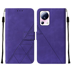 Custodia Portafoglio In Pelle Cover con Supporto YB2 per Xiaomi Civi 2 5G Viola