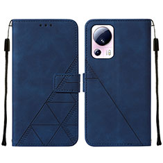 Custodia Portafoglio In Pelle Cover con Supporto YB2 per Xiaomi Mi 12 Lite NE 5G Blu