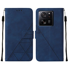 Custodia Portafoglio In Pelle Cover con Supporto YB2 per Xiaomi Mi 13T 5G Blu