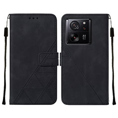 Custodia Portafoglio In Pelle Cover con Supporto YB2 per Xiaomi Mi 13T 5G Nero