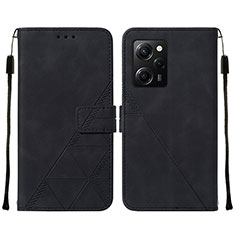 Custodia Portafoglio In Pelle Cover con Supporto YB2 per Xiaomi Poco X5 Pro 5G Nero