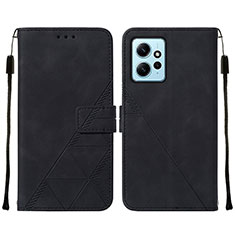 Custodia Portafoglio In Pelle Cover con Supporto YB2 per Xiaomi Redmi Note 12 4G Nero