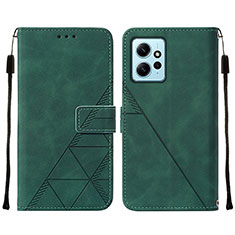 Custodia Portafoglio In Pelle Cover con Supporto YB2 per Xiaomi Redmi Note 12 4G Verde