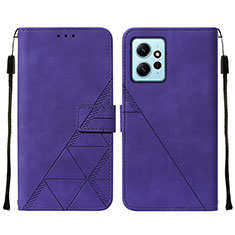 Custodia Portafoglio In Pelle Cover con Supporto YB2 per Xiaomi Redmi Note 12 4G Viola