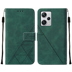 Custodia Portafoglio In Pelle Cover con Supporto YB2 per Xiaomi Redmi Note 12 Pro+ Plus 5G Verde