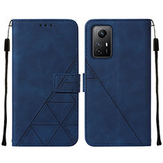 Custodia Portafoglio In Pelle Cover con Supporto YB2 per Xiaomi Redmi Note 12S Blu