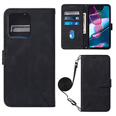 Custodia Portafoglio In Pelle Cover con Supporto YB3 per Motorola Moto Edge Plus (2023) 5G Nero