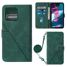 Custodia Portafoglio In Pelle Cover con Supporto YB3 per Motorola Moto Edge Plus (2023) 5G Verde