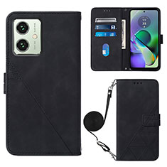 Custodia Portafoglio In Pelle Cover con Supporto YB3 per Motorola Moto G54 5G Nero