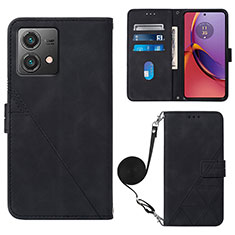 Custodia Portafoglio In Pelle Cover con Supporto YB3 per Motorola Moto G84 5G Nero