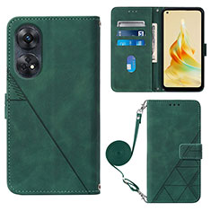 Custodia Portafoglio In Pelle Cover con Supporto YB3 per Oppo Reno8 T 4G Verde