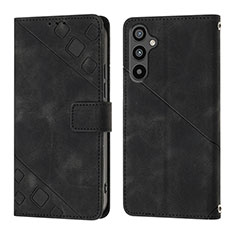 Custodia Portafoglio In Pelle Cover con Supporto YB3 per Samsung Galaxy A34 5G Nero