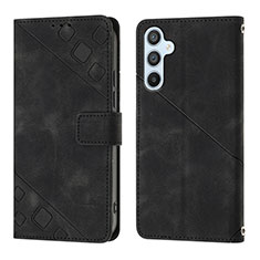 Custodia Portafoglio In Pelle Cover con Supporto YB3 per Samsung Galaxy A54 5G Nero