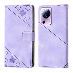 Custodia Portafoglio In Pelle Cover con Supporto YB3 per Xiaomi Civi 2 5G Viola