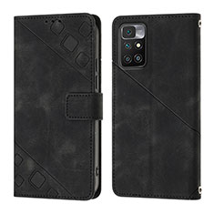 Custodia Portafoglio In Pelle Cover con Supporto YB3 per Xiaomi Redmi 10 Prime Nero