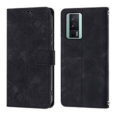 Custodia Portafoglio In Pelle Cover con Supporto YB3 per Xiaomi Redmi K60 5G Nero