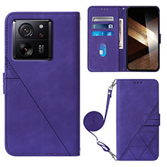 Custodia Portafoglio In Pelle Cover con Supporto YB3 per Xiaomi Redmi K60 Ultra 5G Viola