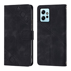 Custodia Portafoglio In Pelle Cover con Supporto YB3 per Xiaomi Redmi Note 12 4G Nero