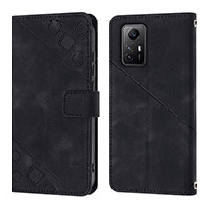 Custodia Portafoglio In Pelle Cover con Supporto YB3 per Xiaomi Redmi Note 12S Nero