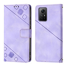 Custodia Portafoglio In Pelle Cover con Supporto YB3 per Xiaomi Redmi Note 12S Viola