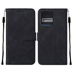 Custodia Portafoglio In Pelle Cover con Supporto YB4 per Motorola Moto Edge 40 Pro 5G Nero