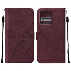 Custodia Portafoglio In Pelle Cover con Supporto YB4 per Motorola Moto Edge 40 Pro 5G Rosso