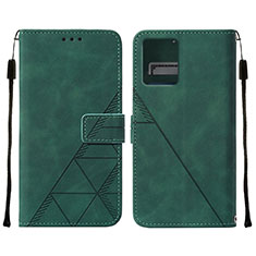 Custodia Portafoglio In Pelle Cover con Supporto YB4 per Motorola Moto G 5G (2023) Verde