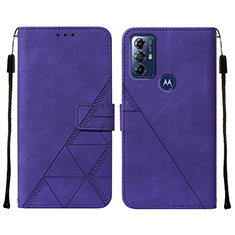 Custodia Portafoglio In Pelle Cover con Supporto YB4 per Motorola Moto G Play (2023) Viola