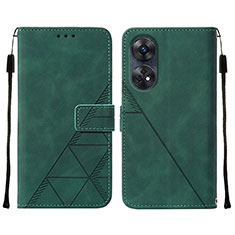 Custodia Portafoglio In Pelle Cover con Supporto YB4 per Oppo Reno8 T 4G Verde