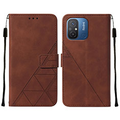 Custodia Portafoglio In Pelle Cover con Supporto YB4 per Xiaomi Redmi 11A 4G Marrone