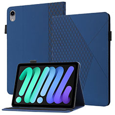 Custodia Portafoglio In Pelle Cover con Supporto YX1 per Apple iPad Mini 6 Blu