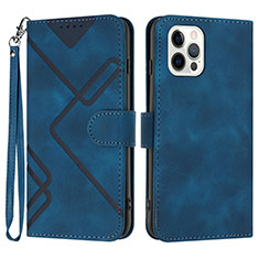 Custodia Portafoglio In Pelle Cover con Supporto YX1 per Apple iPhone 13 Pro Blu