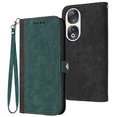 Custodia Portafoglio In Pelle Cover con Supporto YX1 per Huawei Honor 90 5G Verde