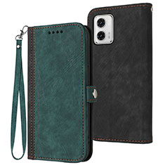 Custodia Portafoglio In Pelle Cover con Supporto YX1 per Motorola Moto G53y 5G Verde