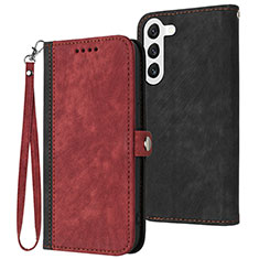 Custodia Portafoglio In Pelle Cover con Supporto YX1 per Samsung Galaxy S23 Plus 5G Rosso