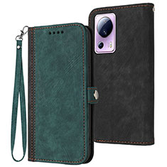 Custodia Portafoglio In Pelle Cover con Supporto YX1 per Xiaomi Civi 2 5G Verde