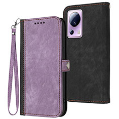 Custodia Portafoglio In Pelle Cover con Supporto YX1 per Xiaomi Civi 2 5G Viola