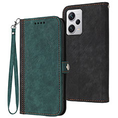Custodia Portafoglio In Pelle Cover con Supporto YX1 per Xiaomi Redmi Note 12 Explorer Verde