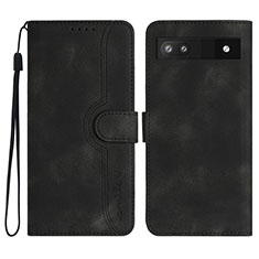 Custodia Portafoglio In Pelle Cover con Supporto YX2 per Google Pixel 6a 5G Nero