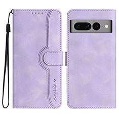 Custodia Portafoglio In Pelle Cover con Supporto YX2 per Google Pixel 7 Pro 5G Viola