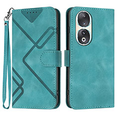 Custodia Portafoglio In Pelle Cover con Supporto YX2 per Huawei Honor 90 5G Verde