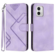 Custodia Portafoglio In Pelle Cover con Supporto YX2 per Motorola Moto G 5G (2023) Viola