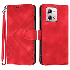 Custodia Portafoglio In Pelle Cover con Supporto YX2 per Motorola Moto G Stylus (2023) 5G Rosso