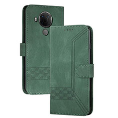 Custodia Portafoglio In Pelle Cover con Supporto YX2 per Nokia 5.4 Verde