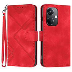 Custodia Portafoglio In Pelle Cover con Supporto YX2 per Oppo K11 5G Rosso