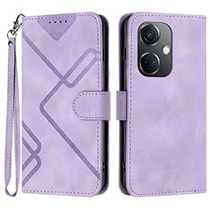 Custodia Portafoglio In Pelle Cover con Supporto YX2 per Oppo K11 5G Viola