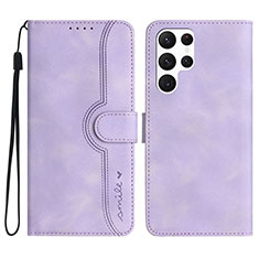 Custodia Portafoglio In Pelle Cover con Supporto YX2 per Samsung Galaxy S24 Ultra 5G Viola