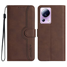 Custodia Portafoglio In Pelle Cover con Supporto YX2 per Xiaomi Mi 12 Lite NE 5G Marrone