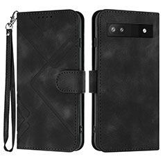 Custodia Portafoglio In Pelle Cover con Supporto YX3 per Google Pixel 6a 5G Nero